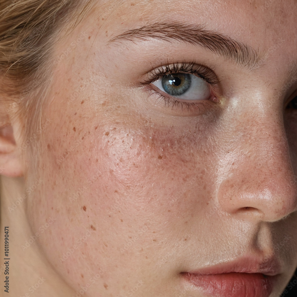 Extremely close up portrait of a young woman Extremely close up portrait of a young woman