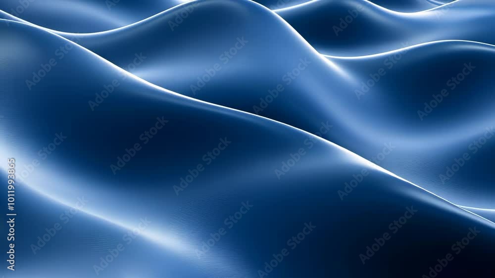 custom made wallpaper toronto digitalAbstract blue waves with soft curves and gradients, digital art concept