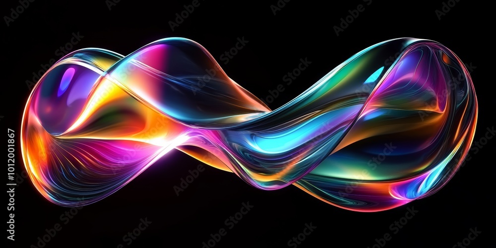 Iridescent background crystal glass abstract shape Iridescent background crystal glass abstract shape