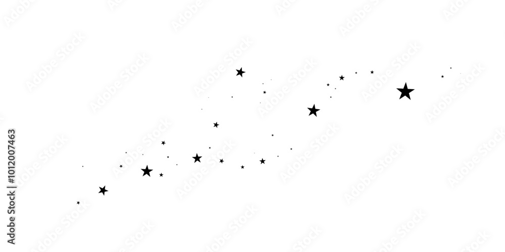 Stars on a white background.Meteoroid, comet, asteroid, stars.Falling star. Stars on a white background.Meteoroid, comet, asteroid, stars.Falling star.