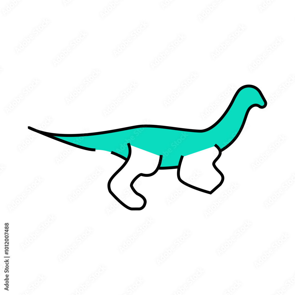 gallimimus dinosaur line icon vector. gallimimus dinosaur sign. isolated symbol illustration gallimimus dinosaur line icon vector. gallimimus dinosaur sign. isolated symbol illustration