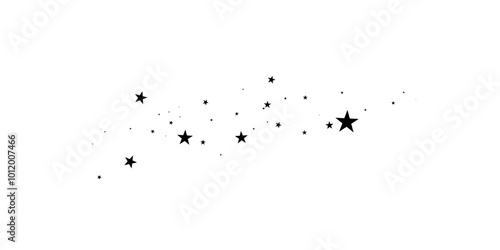 Stars on a white background.Meteoroid, comet, asteroid, stars.Falling star.