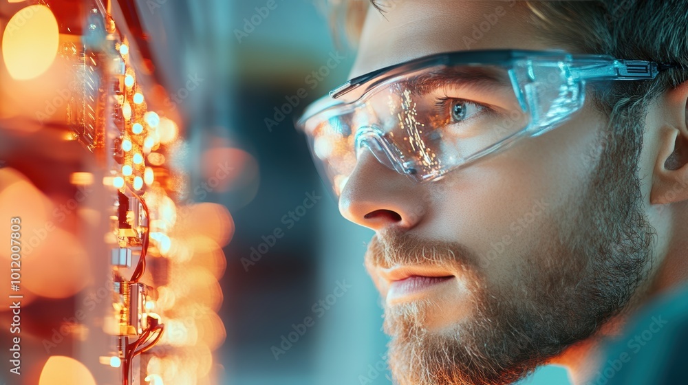 A technician repairing a computer, demonstrating technical expertise and problem solving skills. A technician repairing a computer, demonstrating technical expertise and problem solving skills.