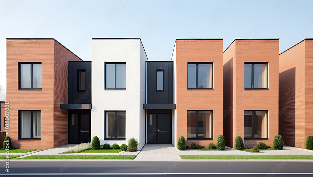 row brick private houses row brick private houses
