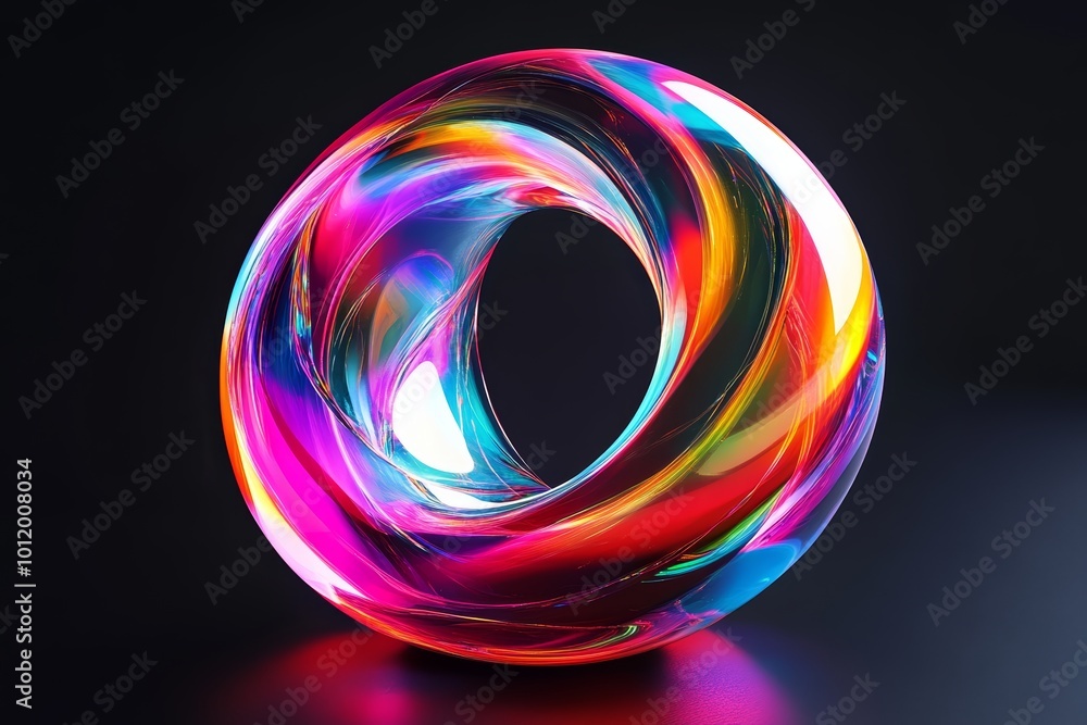 Iridescent background crystal glass abstract shape Iridescent background crystal glass abstract shape