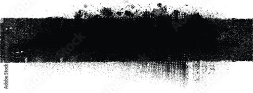 Brush paint .Grunge Paint Roller . Vector brush Stroke . Distressed banner . Black stripe with rough edges. paintbrush design element . Gradient brush . Bulge line . Distress textured stroke