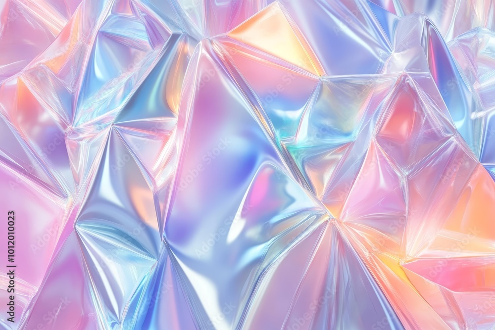 Iridescent background crystal glass abstract shape Iridescent background crystal glass abstract shape