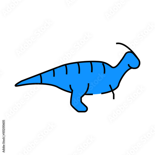 parasaurolophus dinosaur line icon vector. parasaurolophus dinosaur sign. isolated symbol illustration