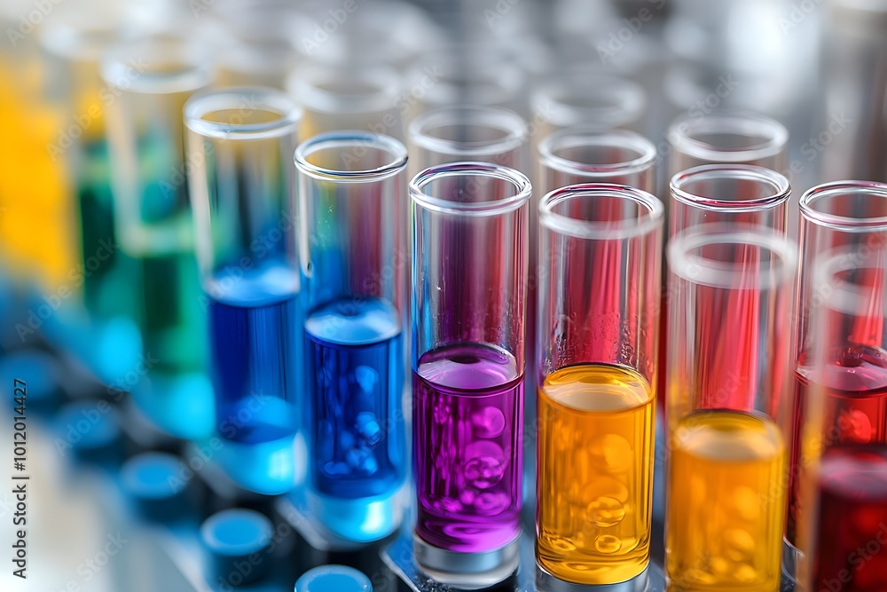 A detailed representation of a biological process or chemical experiment A detailed representation of a biological process or chemical experiment