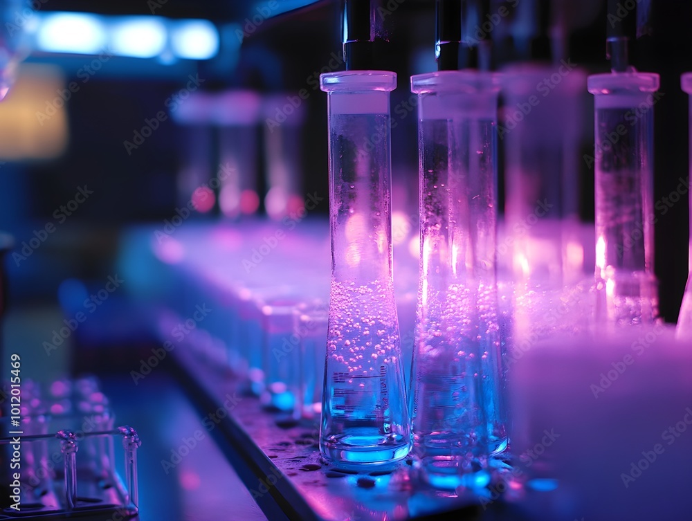 A detailed representation of a biological process or chemical experiment A detailed representation of a biological process or chemical experiment