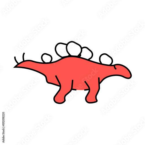 wuerosaurus dinosaur line icon vector. wuerosaurus dinosaur sign. isolated symbol illustration