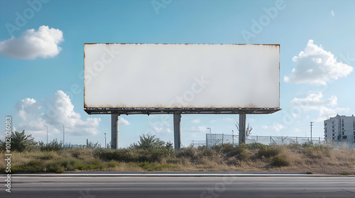 Blank Billboard on a Roadside - Photo