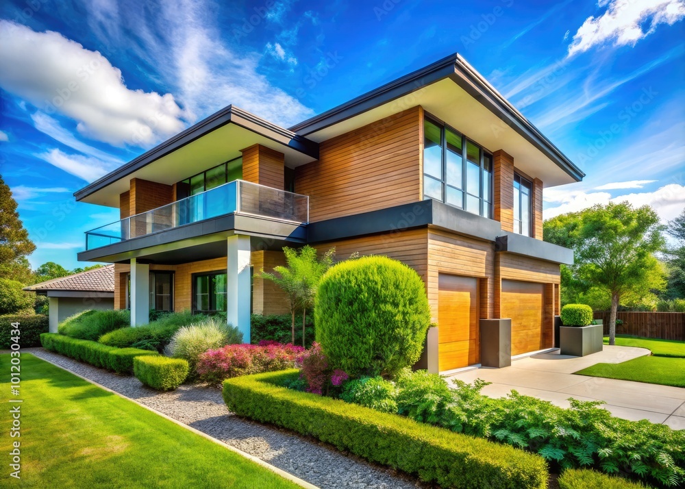 Contemporary House Exterior Design with Clean Lines and Stylish Architecture Surrounded by Greenery Contemporary House Exterior Design with Clean Lines and Stylish Architecture Surrounded by Greenery