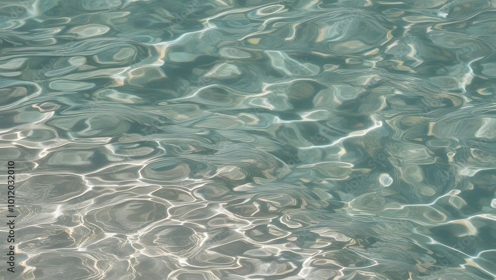 Crystal-clear water ripples under the summer sun, reflecting and creating a mesmerizing abstract pattern Crystal-clear water ripples under the summer sun, reflecting and creating a mesmerizing abstract pattern