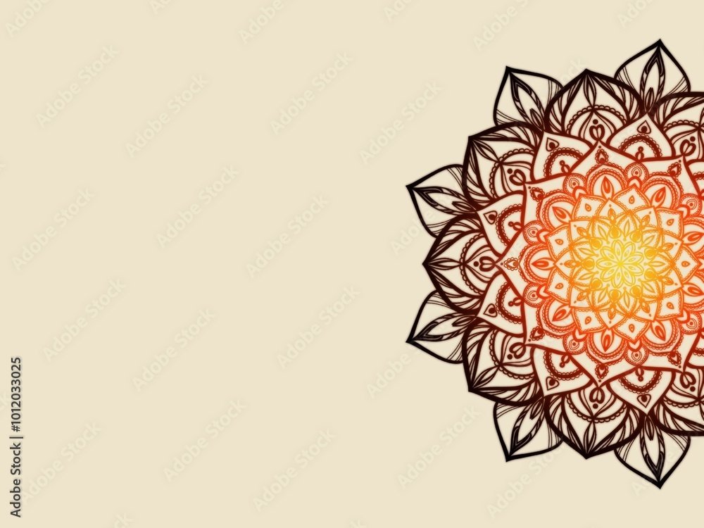 Mandala peace design of art on background .