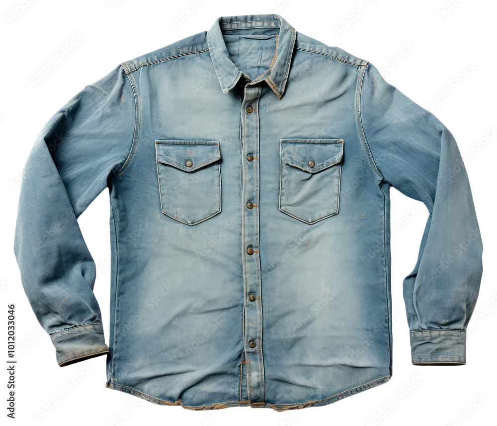 PNG Faded denim shirt sleeve jacket blouse. PNG Faded denim shirt sleeve jacket blouse.