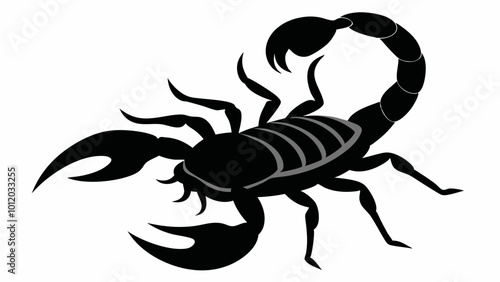 Scorpion Silhouette Vector illustration on white background.