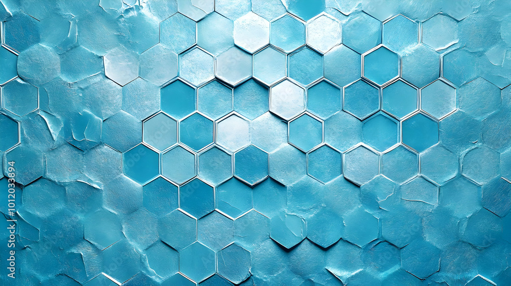 Abstract Hexagon Pattern Blue Background Abstract Hexagon Pattern Blue Background