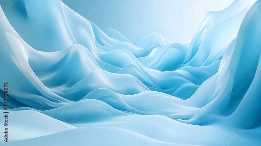Abstract Blue Wavy Background Illustration Abstract Blue Wavy Background Illustration