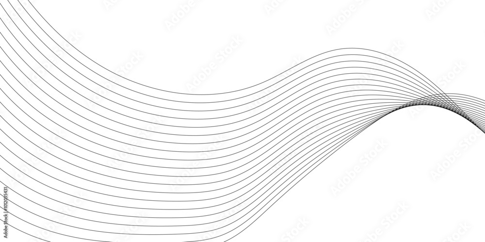 Technology and business wave lines on transparent background. Frequency sound wave, twisted curve lines with blend effect Technology and business wave lines on transparent background. Frequency sound wave, twisted curve lines with blend effect