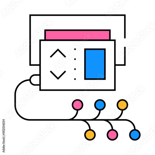 daily monitoring of rhythm line icon vector. daily monitoring of rhythm sign. isolated symbol illustration