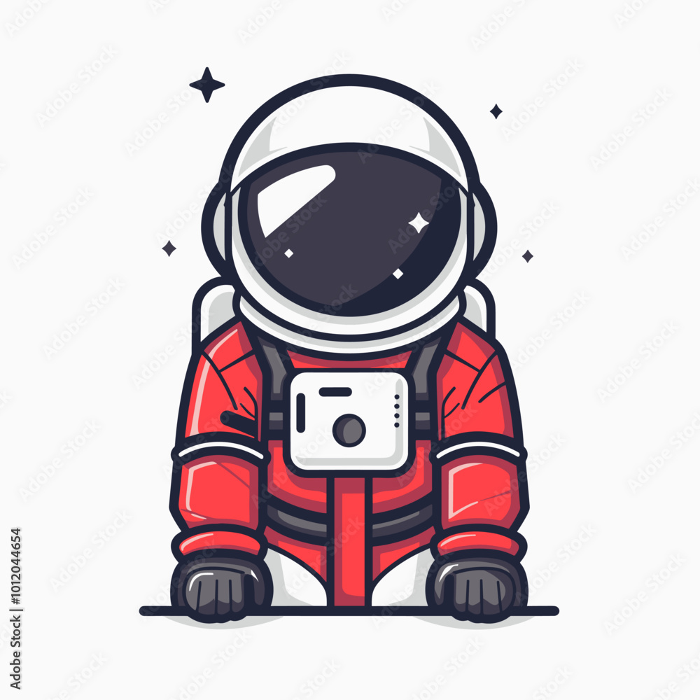 Astronaut in space suit. Vector illustration. Cartoon style. Astronaut in space suit. Vector illustration. Cartoon style.