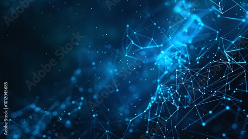 Blue geometric shape abstract technology background
