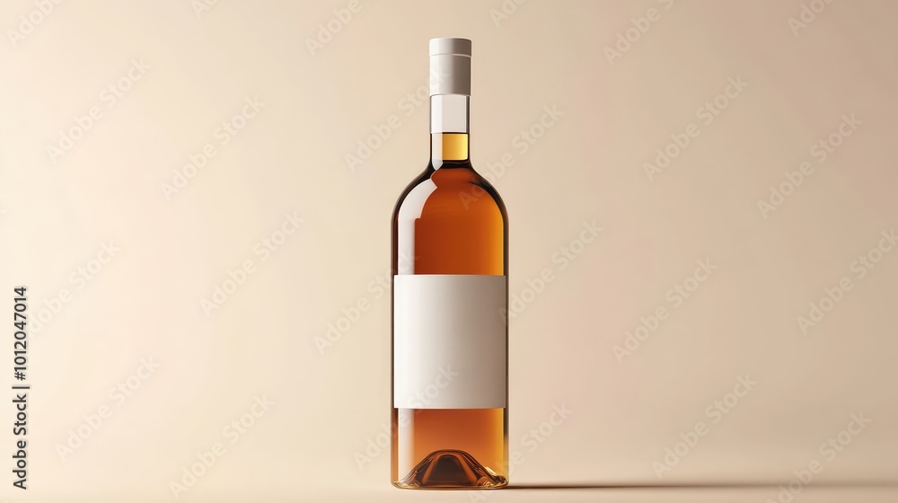 3D Illustration of a Bottle with a Pop-Out Neck Hanger Label for Promotion and Branding. AI generated illustration 3D Illustration of a Bottle with a Pop-Out Neck Hanger Label for Promotion and Branding. AI generated illustration