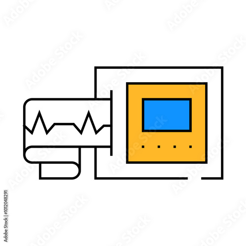 removing cardiogram line icon vector. removing cardiogram sign. isolated symbol illustration
