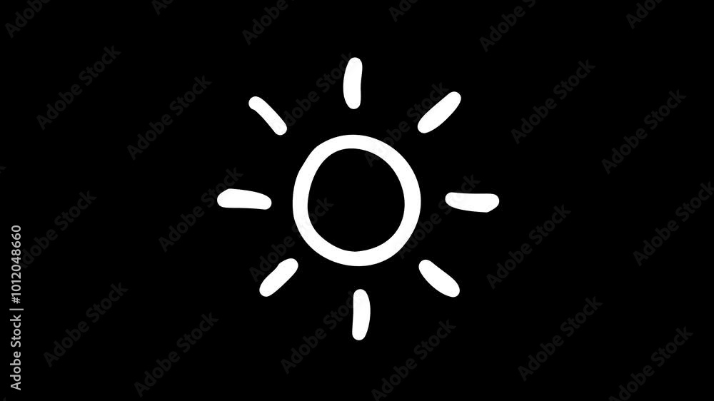 Animation of a rotate hand drawn sun Animation of a rotate hand drawn sun