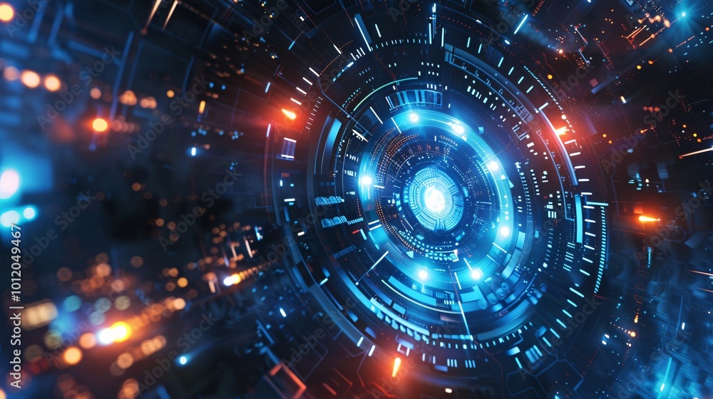 Obraz premium Futuristic technology background