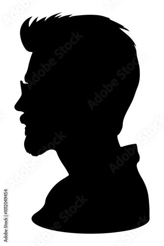 PNG Men silhouette portrait adult.