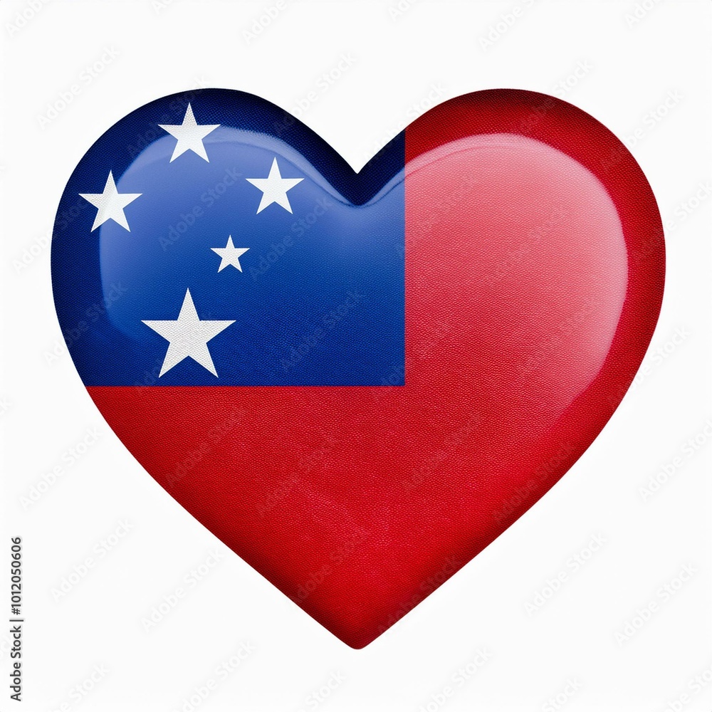 サモアの国旗のハート(Heart of Samoa flag on white.)
サモアの国旗のハート(Heart of Samoa flag on white.)