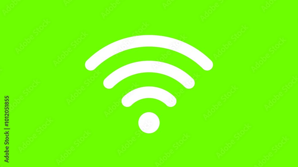 Animation of a wifi signal icon on a green screen background. 4k video Animation of a wifi signal icon on a green screen background. 4k video