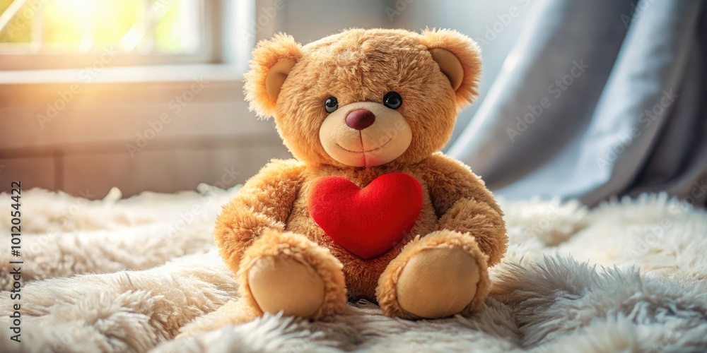 Cute Symbolic Teddy Bear with Heart-shaped Emblem on Soft Plush Body for Cozy Home Decor and Gifts Cute Symbolic Teddy Bear with Heart-shaped Emblem on Soft Plush Body for Cozy Home Decor and Gifts