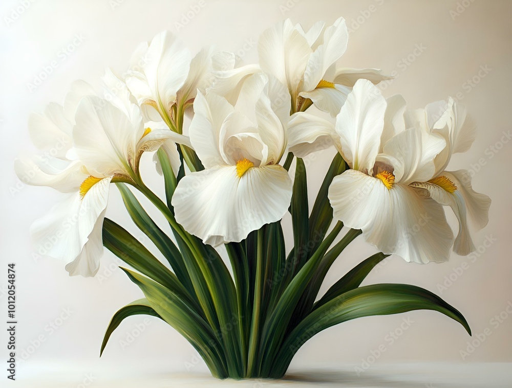A Delicate Cluster of White Flowers in Full Bloom A Delicate Cluster of White Flowers in Full Bloom