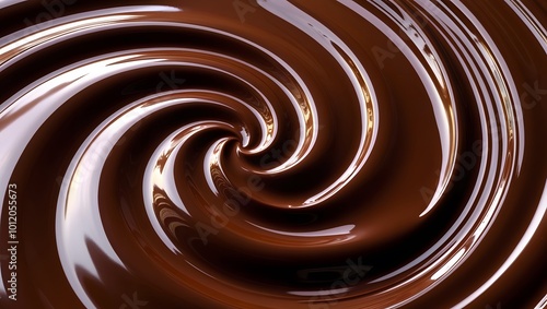 wave swirl of chocolate fluid background