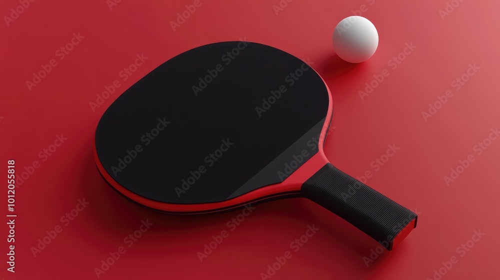 Table Tennis Racket Mockup in No-Gravity Setting. AI generated illustration Table Tennis Racket Mockup in No-Gravity Setting. AI generated illustration