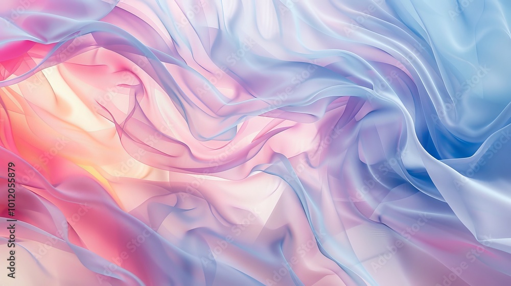 Obraz premium Serene Pastel Abstract Art Tranquil Colors and Elegant Lines for Peaceful Backgrounds