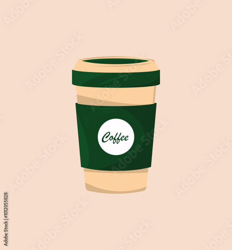 Takeaway  cup coffee vector 