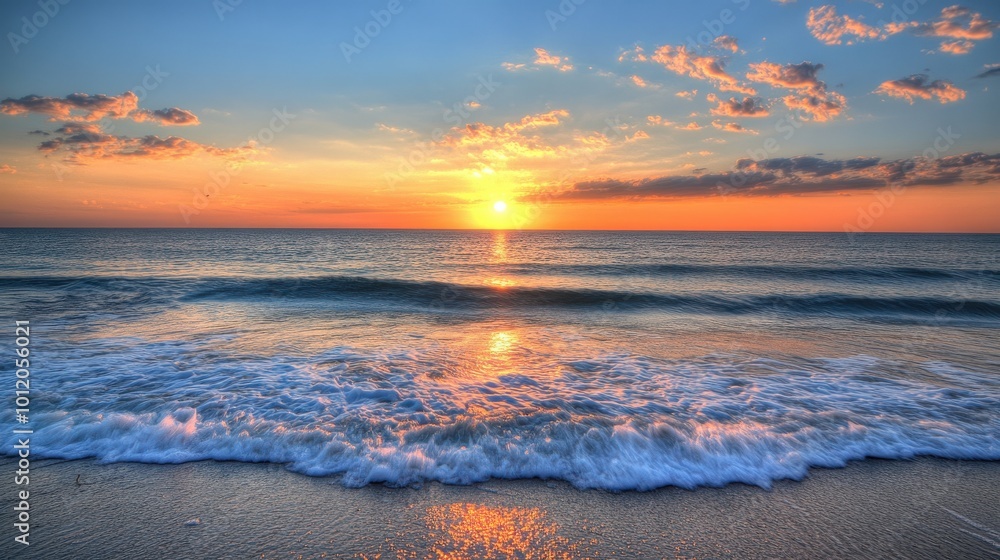 Obraz premium Sea at sunset - beautiful natural scene