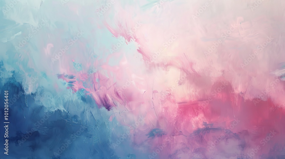 Obraz premium Serenity in Pastel Abstract Artwork with Soft Brushstrokes and Calming Colors
