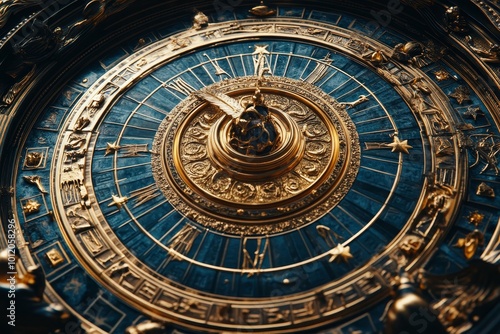 Wallpaper Mural Astrology Chart And Zodiac Wheel, Generative AI Torontodigital.ca