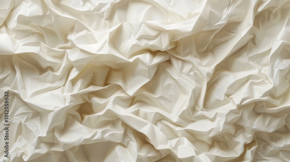 Obraz premium Eclectic Elegance Intricate Crumpled Paper Background with Soft Shadows