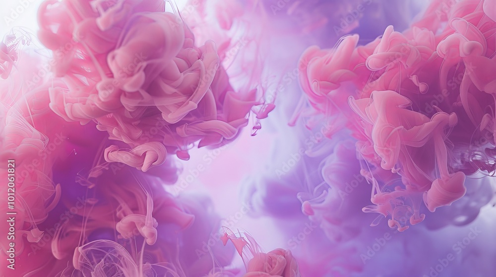 Vibrant Pink and Purple Ink Clouds Dance in Harmonious Fluidity Abstract Watercolor Background Illustrating Creativity and Beauty Vibrant Pink and Purple Ink Clouds Dance in Harmonious Fluidity Abstract Watercolor Background Illustrating Creativity and Beauty