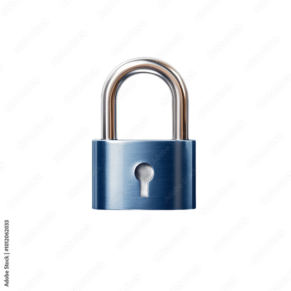 Blue padlock isolated on transparent background Blue padlock isolated on transparent background