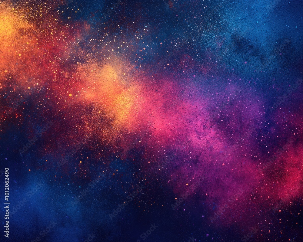 Fototapeta premium Abstract Color Burst Grunge Texture Wallpaper with Vibrant Paint Splash in Vintage Style