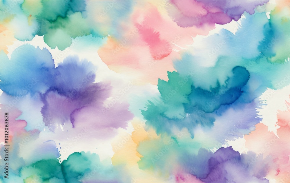 Seamless watercolor-inspired pattern with soft blended pastel strokes. Seamless watercolor-inspired pattern with soft blended pastel strokes.