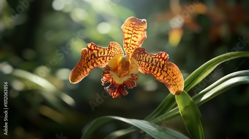 Tiger Crow orchid in bloom photo