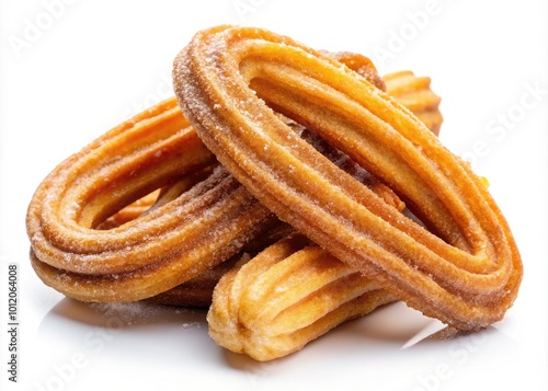 Deliciously Crispy Churros Isolated on White Background Perfect for Dessert or Snack Promotion